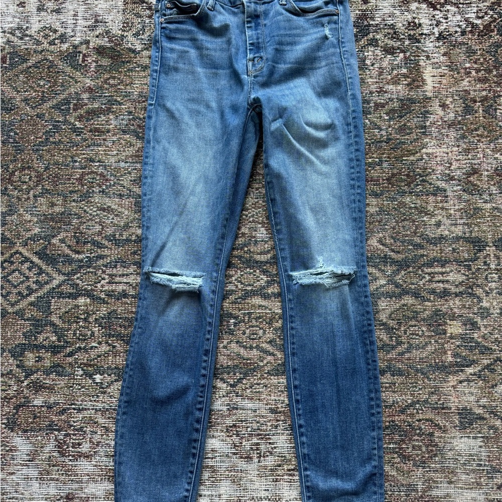 Women's Mother Blue Distressed Jeans